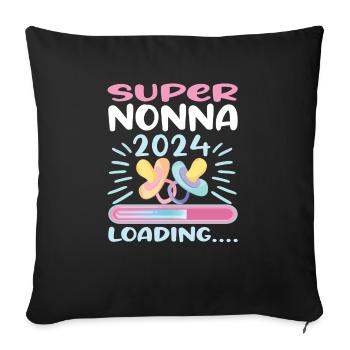 Nonna 2024 Loading Granny 2024 - Sofa pillowcase 17,3'' x 17,3'' (45 x 45 cm) - black - Front
