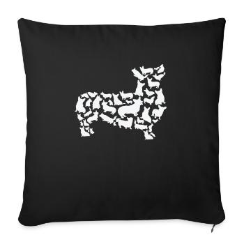 Pembroke Welsh Corgi Dog Mom Pembroke Welsh Corgi - Sofa pillowcase 17,3'' x 17,3'' (45 x 45 cm) - black - Front