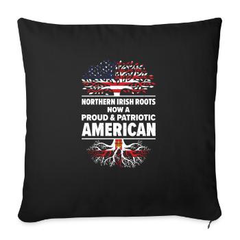 Born Northern Irish Northern Ireland American USA - Sofa pillowcase 17,3'' x 17,3'' (45 x 45 cm) - black - Front