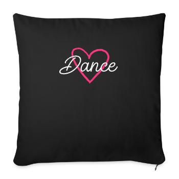 Cool Dance Coeur Salle De Bal Drôle Danseur Hip Hop - Housse de coussin décorative 45 x 45 cm - noir - Devant