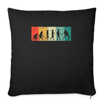 Tanzen Retro Tanzen Evolution des Menschen Tänzer - Sofakissenbezug 45 x 45 cm - Schwarz - Vorne