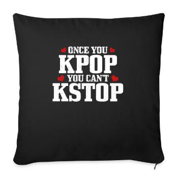 K-Pop Fan Gift Korean Pop Music - Sofa pillowcase 17,3'' x 17,3'' (45 x 45 cm) - black - Front