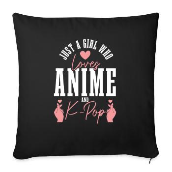 K-Pop Fan Gift Korean Pop Music - Sofa pillowcase 17,3'' x 17,3'' (45 x 45 cm) - black - Front