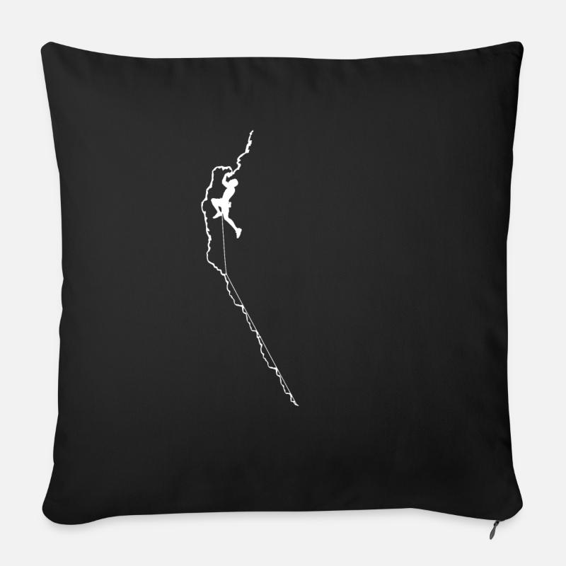 Klettern Bouldern Kletterer Geschenk - Sofakissenbezug 45 x 45 cm - Schwarz