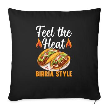Birria Tacos Mexican Food Mexico Cuisine Foodie - Sofa pillowcase 17,3'' x 17,3'' (45 x 45 cm) - black - Front