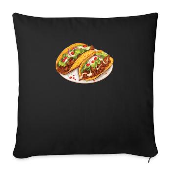 Birria Tacos Cuisine mexicaine Mexique Cuisine Foodie - Housse de coussin décorative 45 x 45 cm - noir - Devant