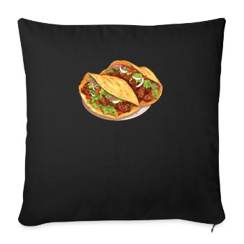 Birria Tacos Cuisine mexicaine Mexique Cuisine Foodie - Housse de coussin décorative 45 x 45 cm - noir - Devant