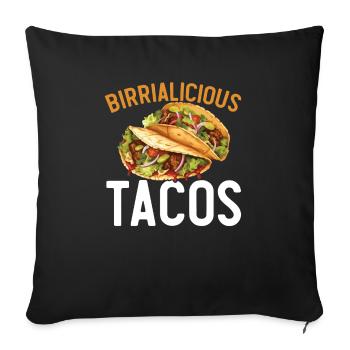 Birria Tacos Cuisine mexicaine Mexique Cuisine Foodie - Housse de coussin décorative 45 x 45 cm - noir - Devant