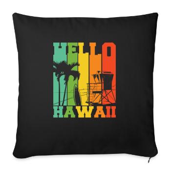 Aloha Spirit Silhouette - Sofa pillowcase 17,3'' x 17,3'' (45 x 45 cm) - black - Front