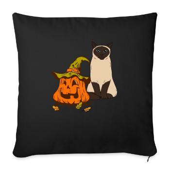 Siamese - Sofa pillowcase 17,3'' x 17,3'' (45 x 45 cm) - black - Front