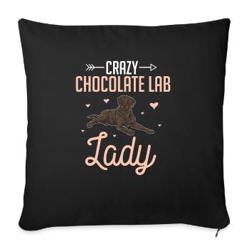 Chocolate Labrador Retriever Hund - Sofakissenbezug 45 x 45 cm - Schwarz - Vorne