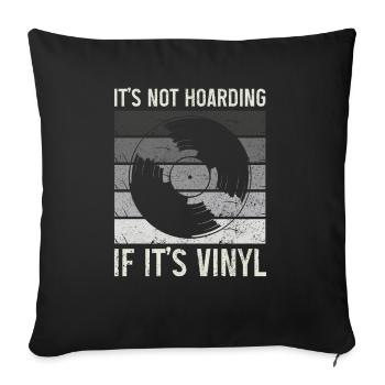 Vinyl Record Vintage DJ Gift - Sofa pillowcase 17,3'' x 17,3'' (45 x 45 cm) - black - Front