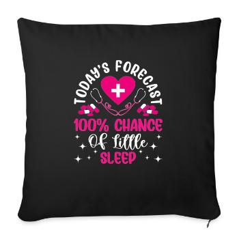 Drôle Psychiatrique - Housse de coussin décorative 45 x 45 cm - noir - Devant