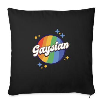 Radiant Pride Spectrum - Sofa pillowcase 17,3'' x 17,3'' (45 x 45 cm) - black - Front