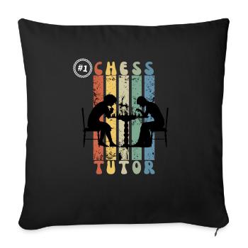 Number One Chess Tutor - Gift Idea For Chess Teach - Sofa pillowcase 17,3'' x 17,3'' (45 x 45 cm) - black - Front