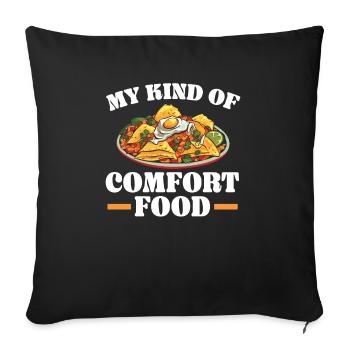 Chilaquiles Cuisine Mexicaine Mexique Cuisine Gourmande - Housse de coussin décorative 45 x 45 cm - noir - Devant