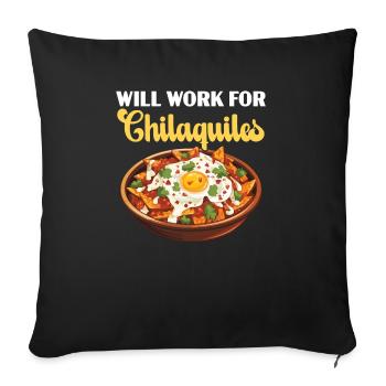 Chilaquiles Mexican Food Mexico Cuisine Foodie - Sofa pillowcase 17,3'' x 17,3'' (45 x 45 cm) - black - Front