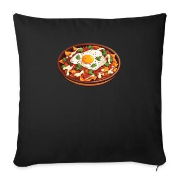 Chilaquiles Mexican Food Mexico Cuisine Foodie - Sofa pillowcase 17,3'' x 17,3'' (45 x 45 cm) - black - Front