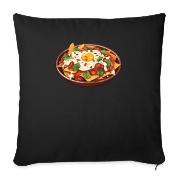 Chilaquiles Mexican Food Mexico Cuisine Foodie - Sofa pillowcase 17,3'' x 17,3'' (45 x 45 cm) - black - Front