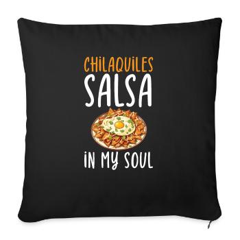 Chilaquiles Mexican Food Mexico Cuisine Foodie - Sofa pillowcase 17,3'' x 17,3'' (45 x 45 cm) - black - Front