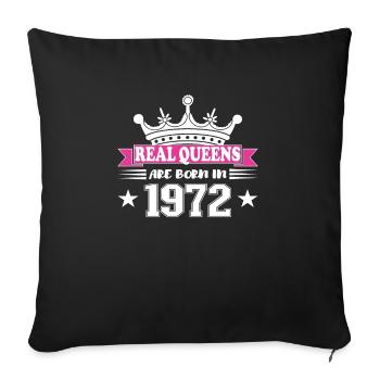 52 Jahre alt Geburtstag 1972 Geburtstag - Sofakissenbezug 45 x 45 cm - Schwarz - Vorne