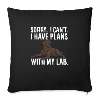 Chocolate Labrador Retriever Hund - Sofakissenbezug 45 x 45 cm - Schwarz - Vorne