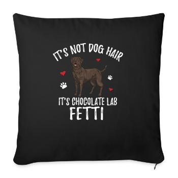 Chocolate Labrador Retriever Hund - Sofakissenbezug 45 x 45 cm - Schwarz - Vorne
