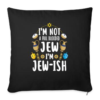 Hanoukka drôle disant cadeau - Housse de coussin décorative 45 x 45 cm - noir - Devant