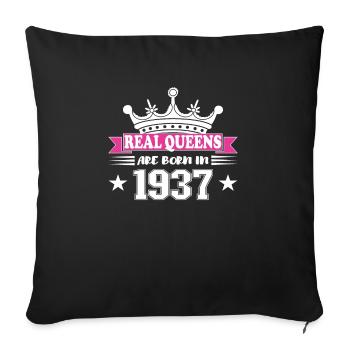87 Year Old Birthday 1937 Birthday - Sofa pillowcase 17,3'' x 17,3'' (45 x 45 cm) - black - Front