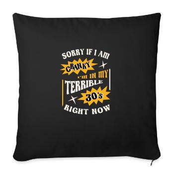Terrible Humour Des Années 30 Relatable Crankiness - Housse de coussin décorative 45 x 45 cm - noir - Devant