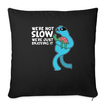 Funny endurance sports jogging fitness runner - Housse de coussin décorative 45 x 45 cm - noir - Devant