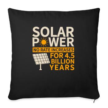 Solar Panel Solar Energy Solar Power - Sofa pillowcase 17,3'' x 17,3'' (45 x 45 cm) - black - Front