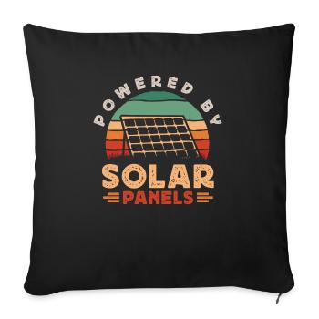 Solar Panel Solar Energy Solar Power - Sofa pillowcase 17,3'' x 17,3'' (45 x 45 cm) - black - Front