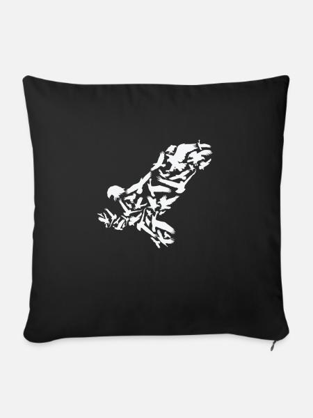 Adler Raubvogel Adler Silhouette - Sofakissenbezug 45 x 45 cm - Schwarz
