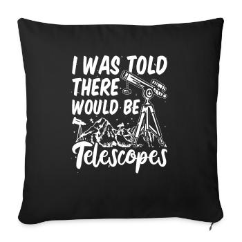 Astronomer Star Gauze Night Sky Enthusiast - Sofa pillowcase 17,3'' x 17,3'' (45 x 45 cm) - black - Front