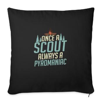 Flame Keeper Scout: Pyromaniac at Heart Tee - Sofa pillowcase 17,3'' x 17,3'' (45 x 45 cm) - black - Front