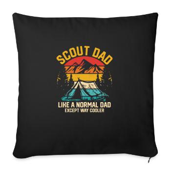 Epic Scout Dad : T-shirt plus cool que la moyenne - Housse de coussin décorative 45 x 45 cm - noir - Devant