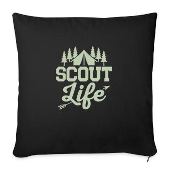 Scout Life Adventure: Exploring Boundaries Tee - Sofa pillowcase 17,3'' x 17,3'' (45 x 45 cm) - black - Front