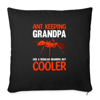Fourmis fourmilières d’élevage de fourmis - Housse de coussin décorative 45 x 45 cm - noir - Devant