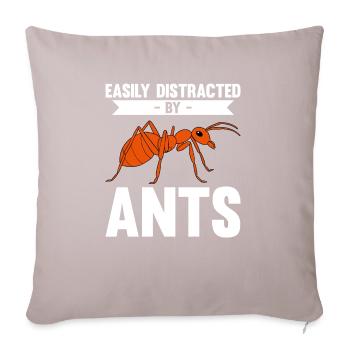 Fourmis fourmilières d’élevage de fourmis - Housse de coussin décorative 45 x 45 cm - taupe clair - Devant