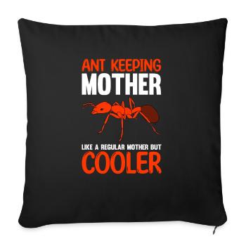 Fourmis fourmilières d’élevage de fourmis - Housse de coussin décorative 45 x 45 cm - noir - Devant