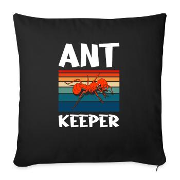Fourmis fourmilières d’élevage de fourmis - Housse de coussin décorative 45 x 45 cm - noir - Devant