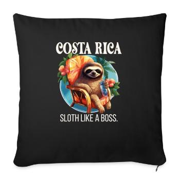 Costa Rica Sloth Like A Tropical Sloth - Sofa pillowcase 17,3'' x 17,3'' (45 x 45 cm) - black - Front