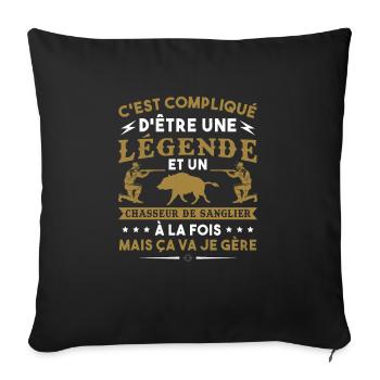 Compliqué D Etre Une Légende - Housse de coussin décorative 45 x 45 cm - noir - Devant