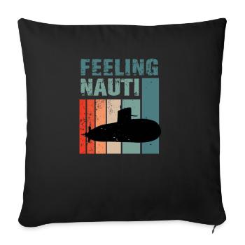 Drôle de hobby casquette de marin capitaine de - Housse de coussin décorative 45 x 45 cm - noir - Devant