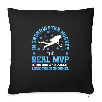 The Real Loses Your Snorkel "Funny - Sofa pillowcase 17,3'' x 17,3'' (45 x 45 cm) - black - Front