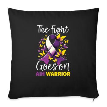 Autoimmune Hepatitis Awareness World Hepatitis Day - Sofa pillowcase 17,3'' x 17,3'' (45 x 45 cm) - black - Front