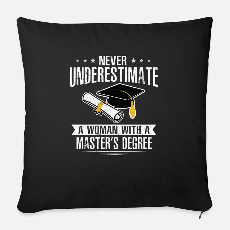 Master Etudes Master - Housse de coussin décorative 45 x 45 cm - noir