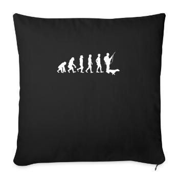 Chasseur Cadeau Chasseurs Evolution - Housse de coussin décorative 45 x 45 cm - noir - Devant