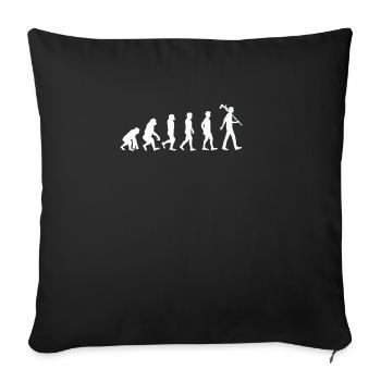 Fotografen Geschenk Kameramann T-Shirt Evolution - Sofakissenbezug 45 x 45 cm - Schwarz - Vorne